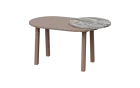 RGY 12 L konferenční stolek, levý, masivní dřevěná podnož, deska 18 mm, 500x1020x625, neutrální